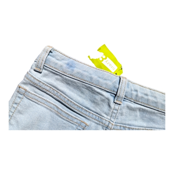 Crazy 8 Girls size 8 Button Up Cuffed Blue Jean Shorts - Picture 4 of 7